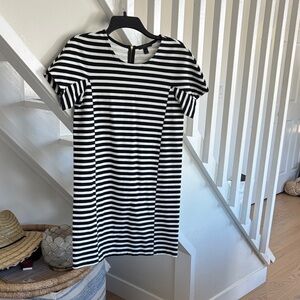 J. Crew Navy and White Striped Mini Dress